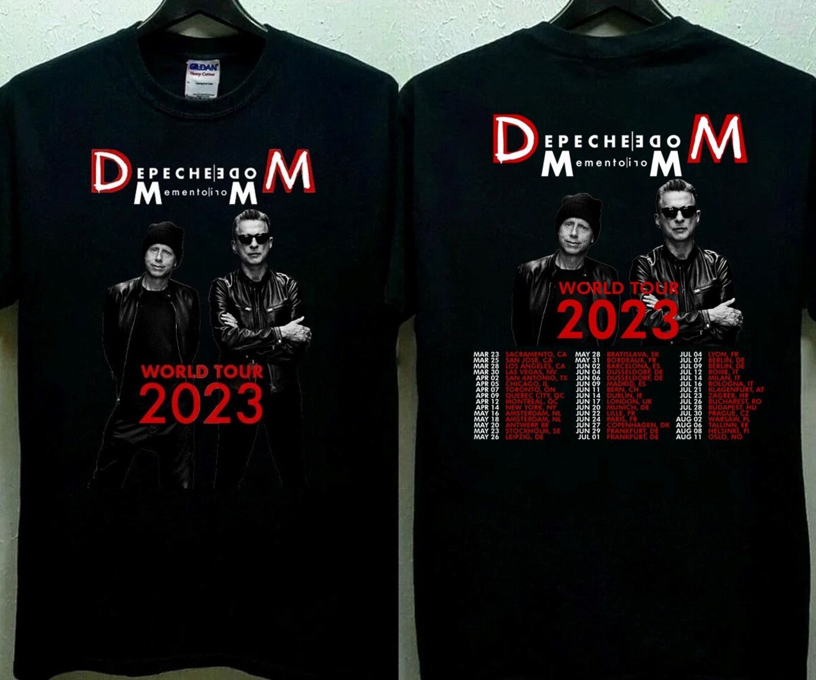 2023 Depeche Mode Memento Mori World Tour Black T-shirt