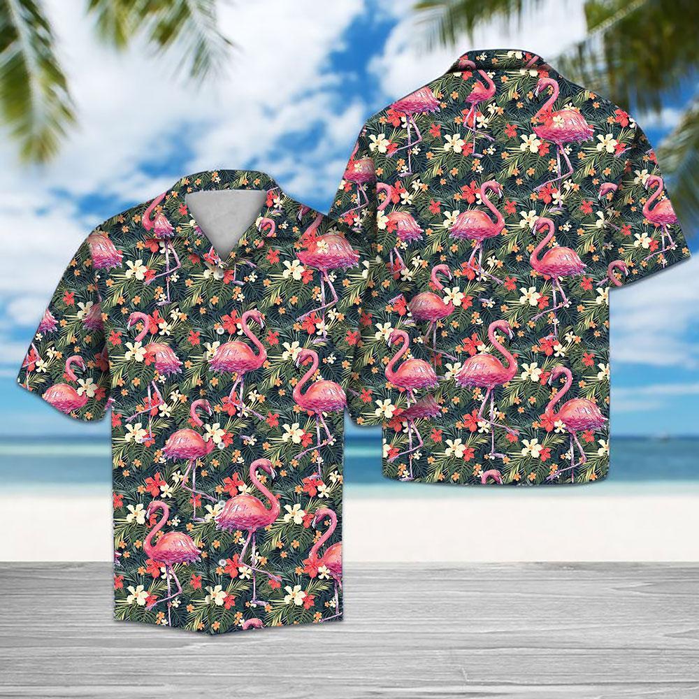 Best Tropical Flamingo Hawaiian Shirt