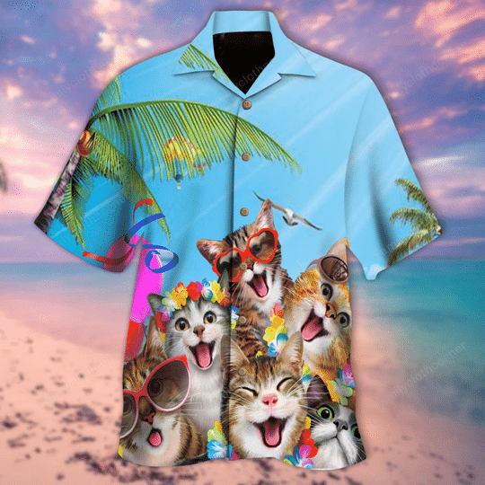 Cats Summer Beach Party Hawaiian Shirt