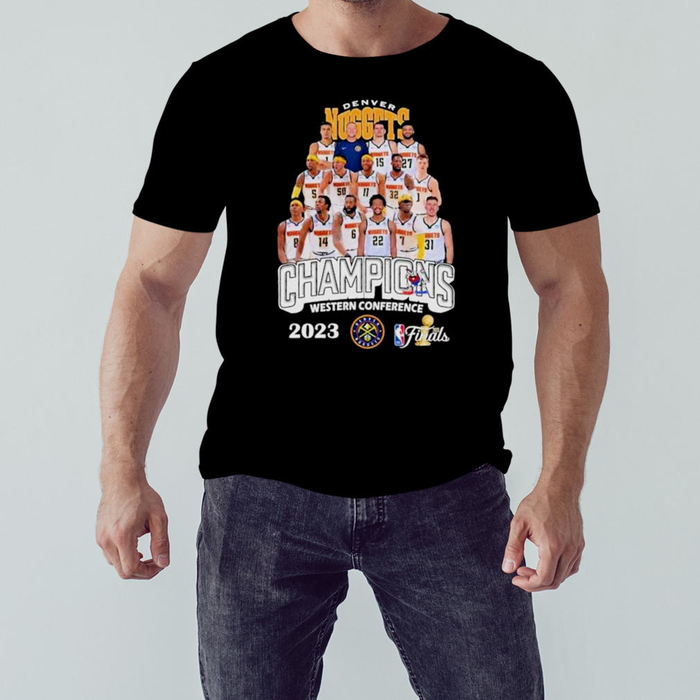 Cheap 2023 NBA Playoff Finals Western Conference Champs Denver Nuggets Shirt 1 Unisex tshirt