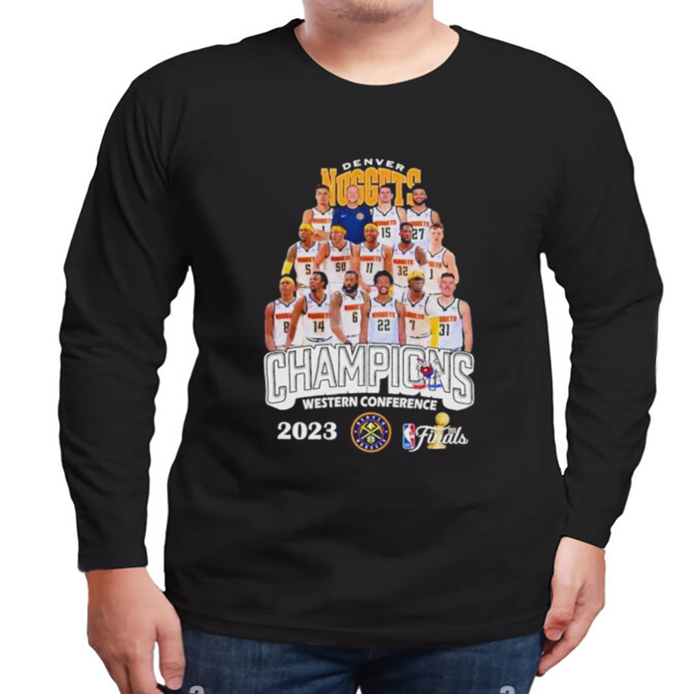 Cheap 2023 NBA Playoff Finals Western Conference Champs Denver Nuggets Shirt 3 Longsleeve tshirt