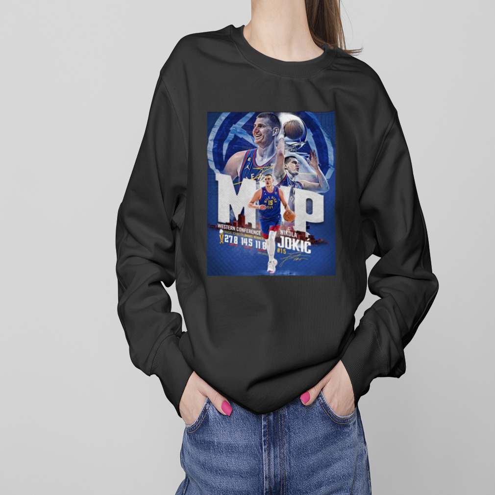 Denver Nuggets Nikola Jokic MVP Western Conference 2023 Shirt 4 Sweaters