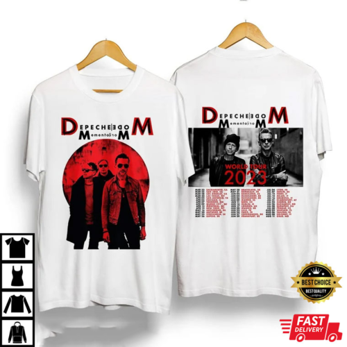 Depeche Mode Hot Tracklists Of Memento Mori World Tour 2023 T-shirt