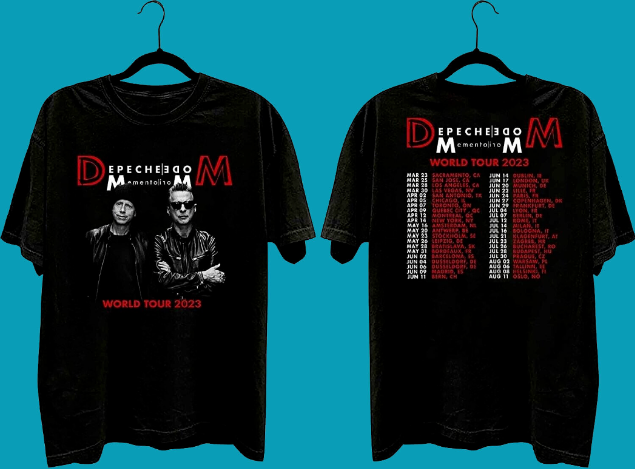 Depeche Mode Memento Mori World Tour 2023 T-shirts