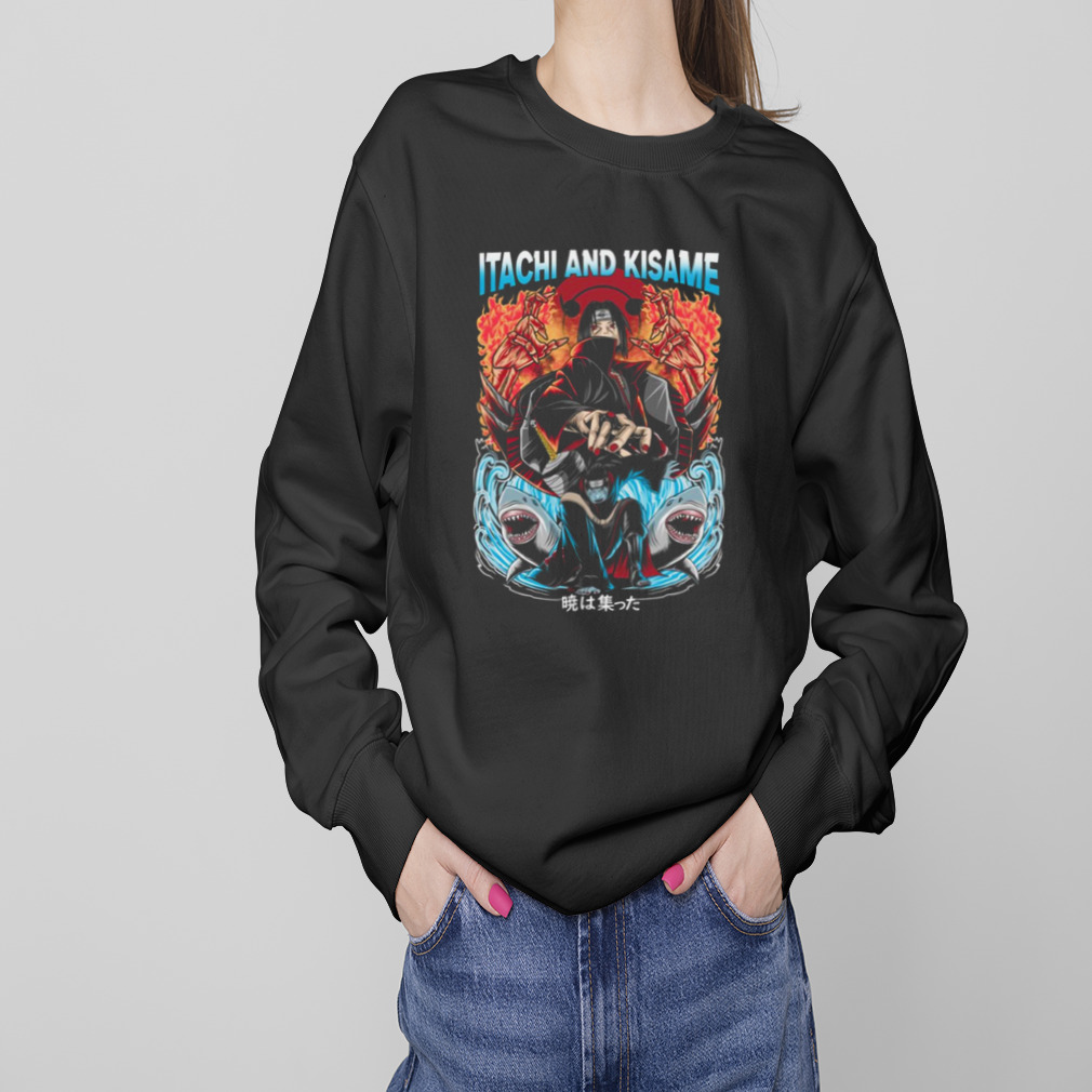 Fighting Scenen Itachi & Kisame Naruto Shippuden shirt 4 Sweaters