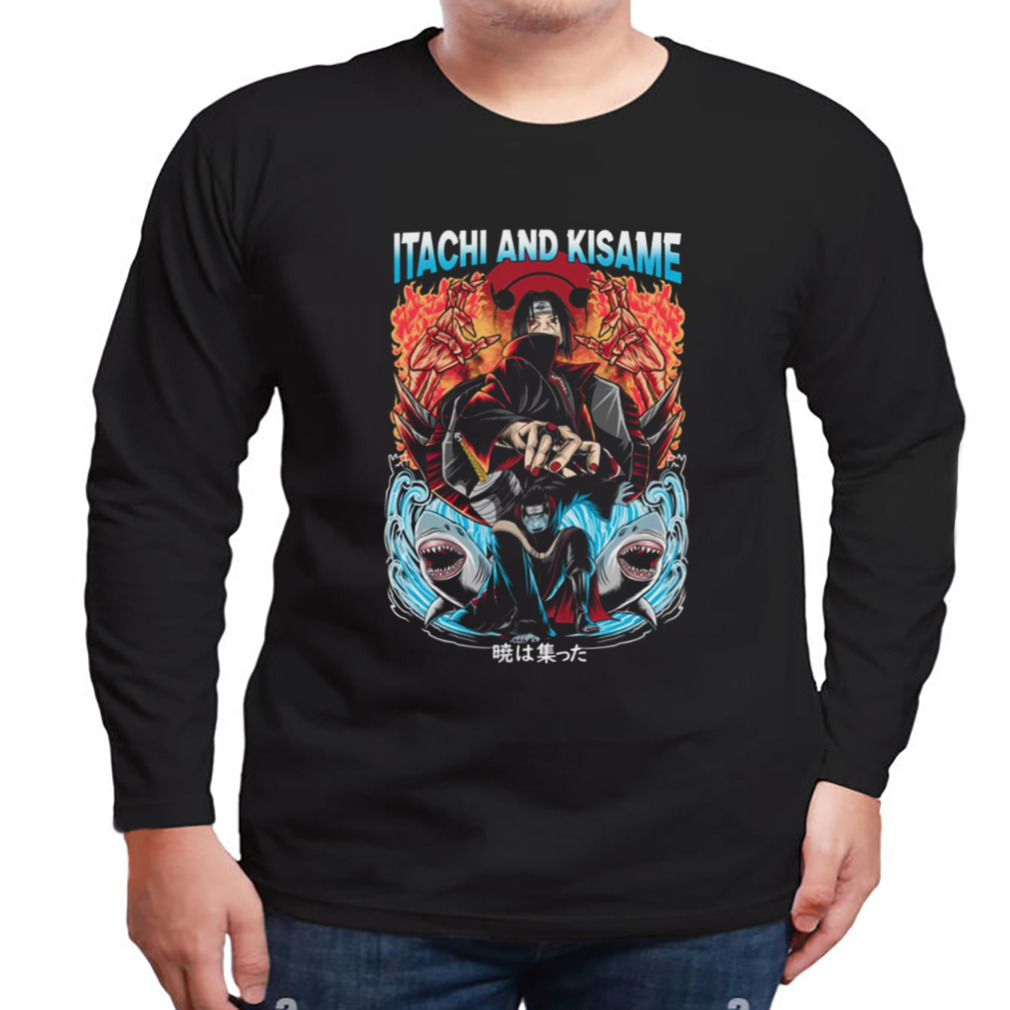 Fighting Scenen Itachi & Kisame Naruto Shippuden shirt 3 Longsleeve tshirt