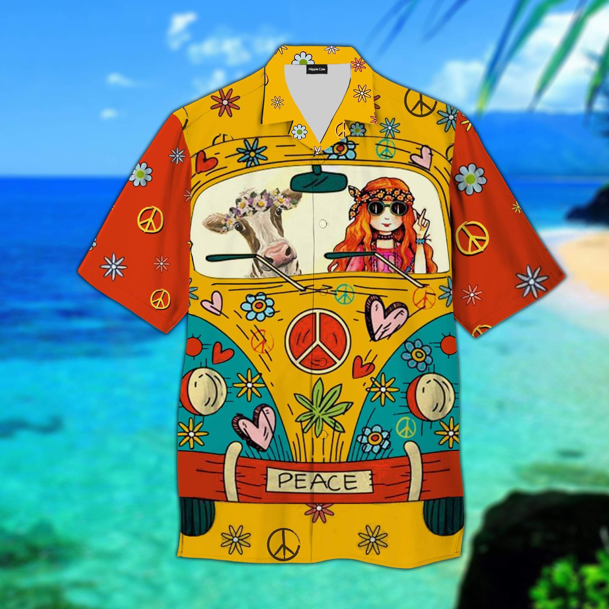 Hippie Cow Hawaiian Shirt