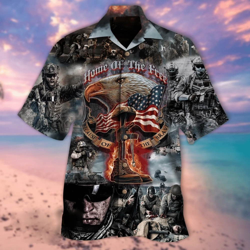 Home Of The Free Hawaiian Shirt