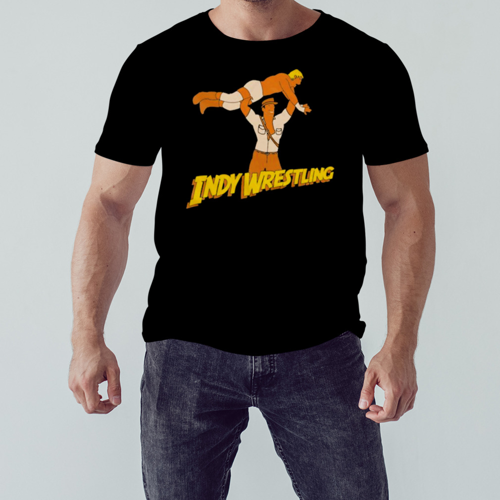Indy Wrestling cartoon shirt