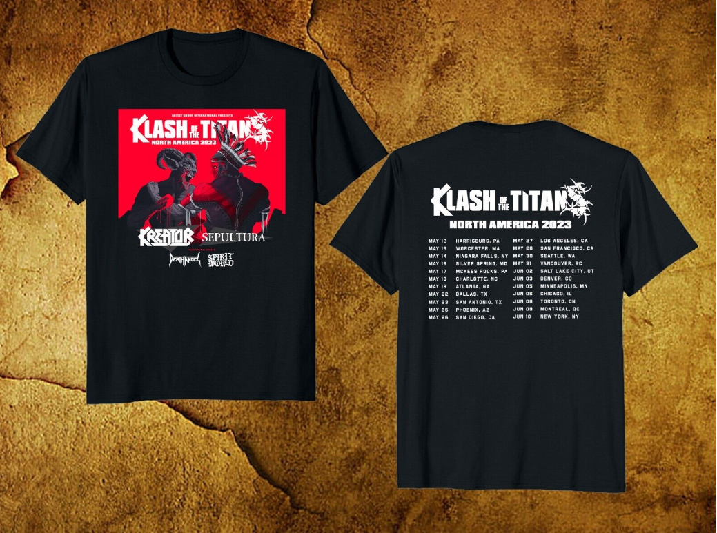 Kreator and Sepultura - Klash of the Titans North America 2023 Tour T-shirt