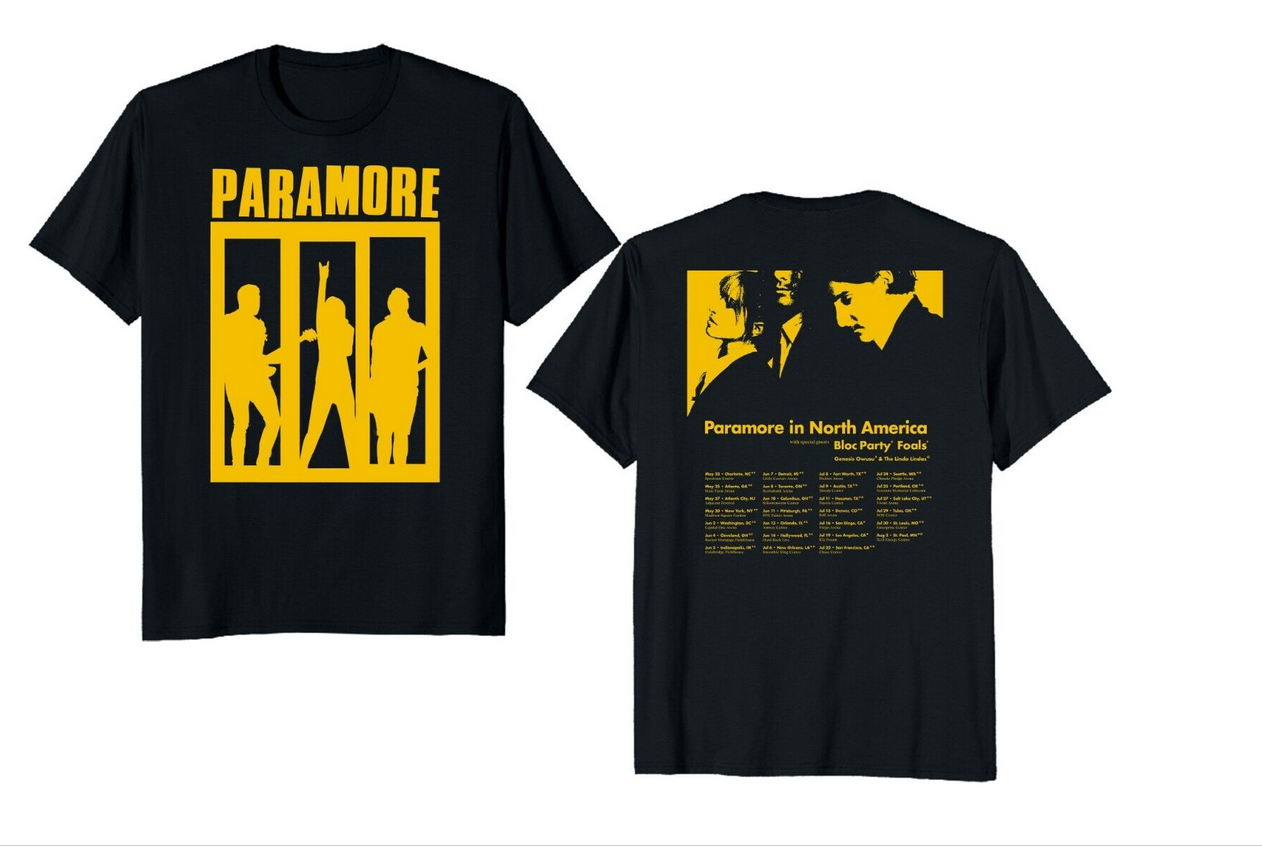 Paramore 2023 Tour Dates Paramore In North America T-shirt