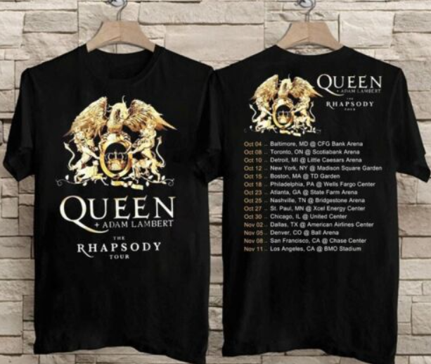 Queen Adam Lambert The Rhapsody Tour 2023 T-Shirt