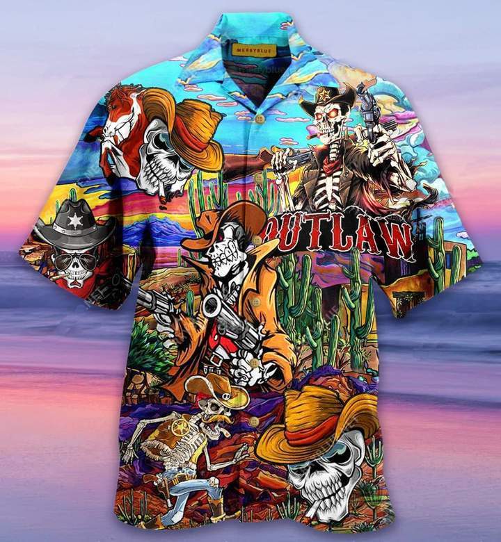 Skull Cowboy Hawaiian Shirt
