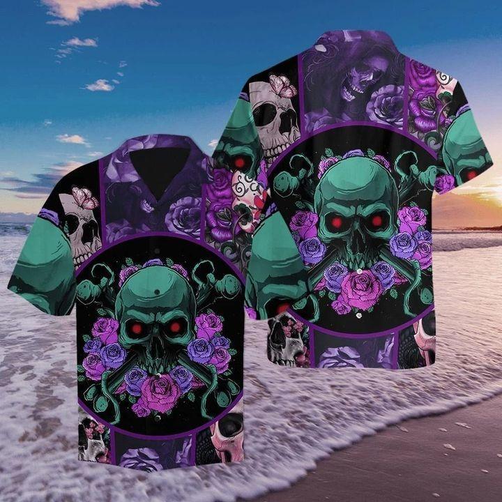 Skull Rose Hawaiian Shirt