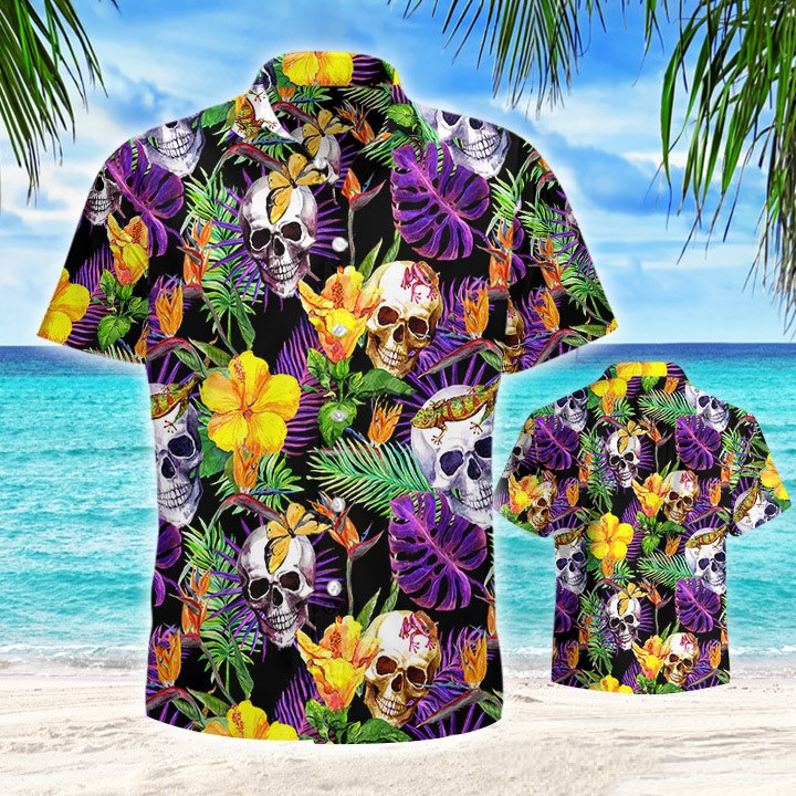 Skull Tropical Hawaiian Shirt