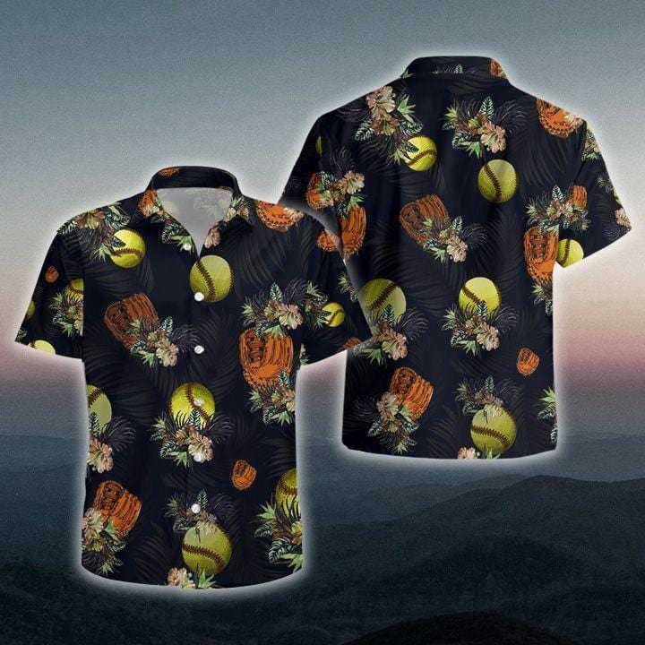 Softball Tropical Hawaiian Shirt