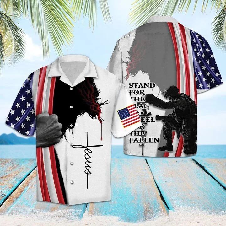 Stand For The Flag Kneel For The Fallen Hawaiian Shirt