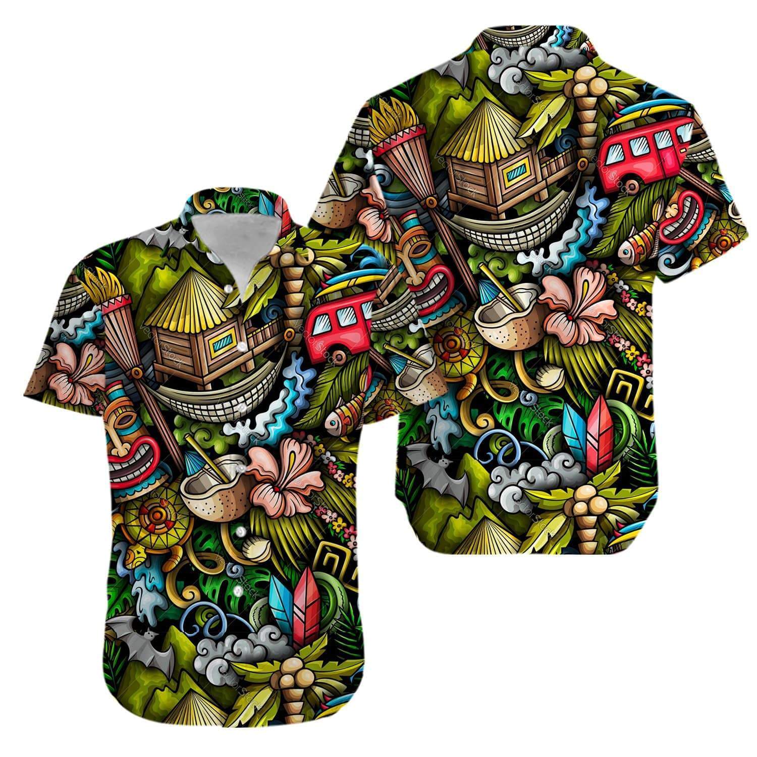 Tiki Tropical Hawaiian Shirt