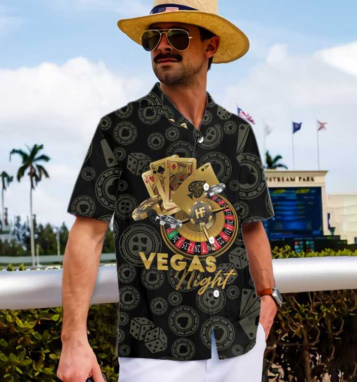 Vegas Night In Casino Unisex Hawaiian Shirt
