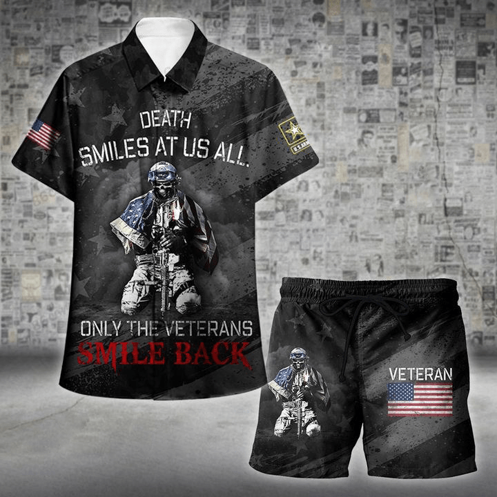 Veteran Death Smile Back Hawaiian Shirt