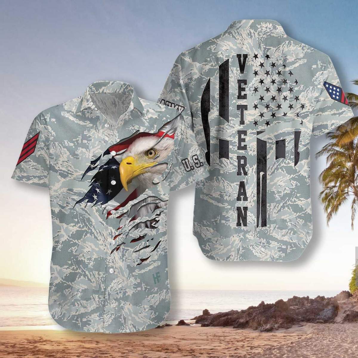 Veteran Proud Us Airforce Unisex Hawaiian Shirt