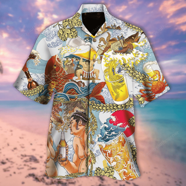 Wavy Beer Life Hawaiian Shirt