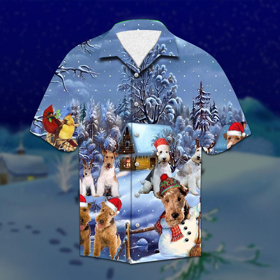 Wire Fox Terrier Christmas Hawaiian Shirt