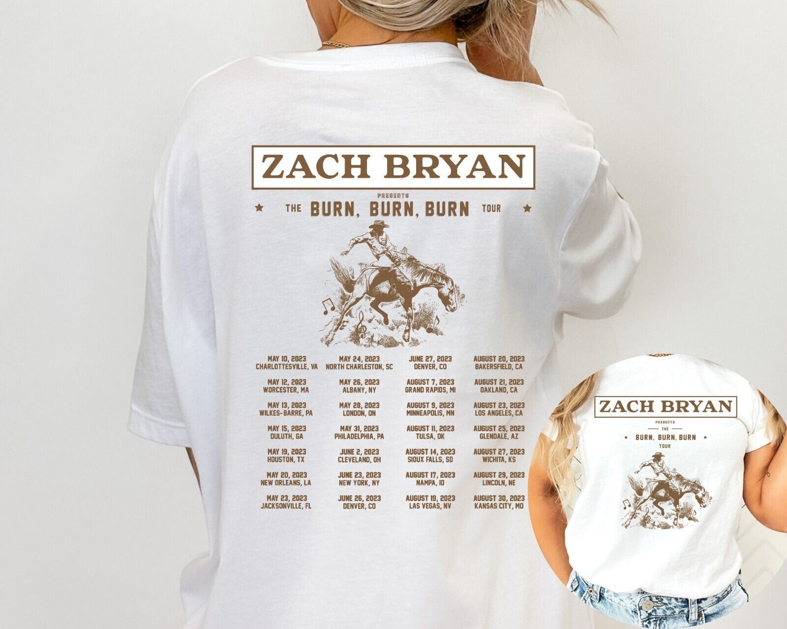 Zach Bryan The Burn Burn Burn Tour 2023 Shirt For Fan