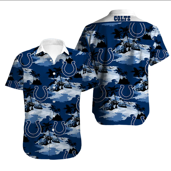 Mens Indianapolis Colts Hawaiian Shirt