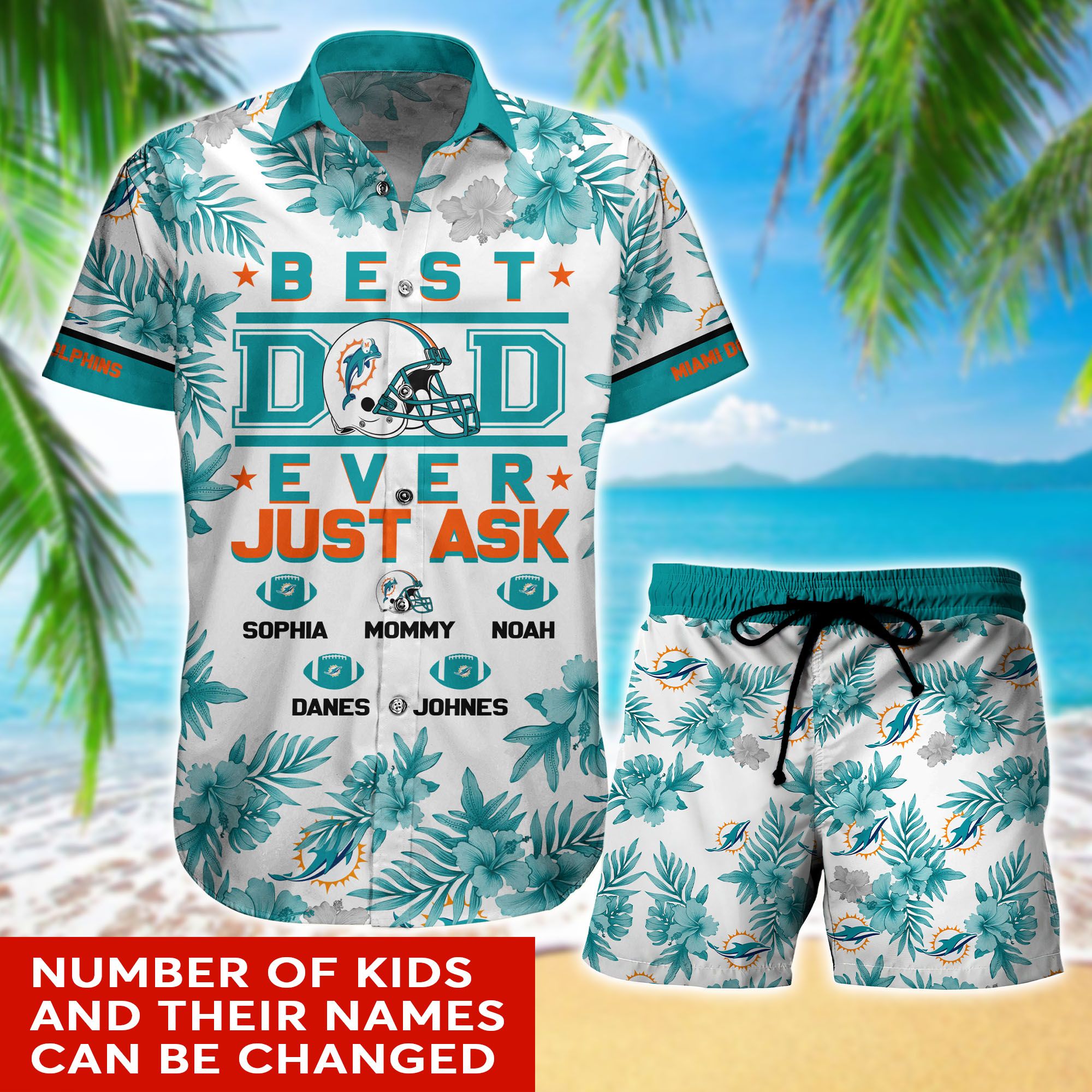Miami Dolphins Nfl Hawaiian Shirt Best Dad For Fans-1