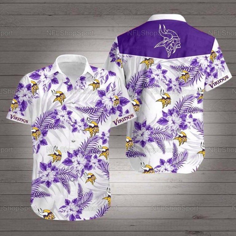 Minnesota Vikings Hawaiian Aloha Shirt For Fans 01-1