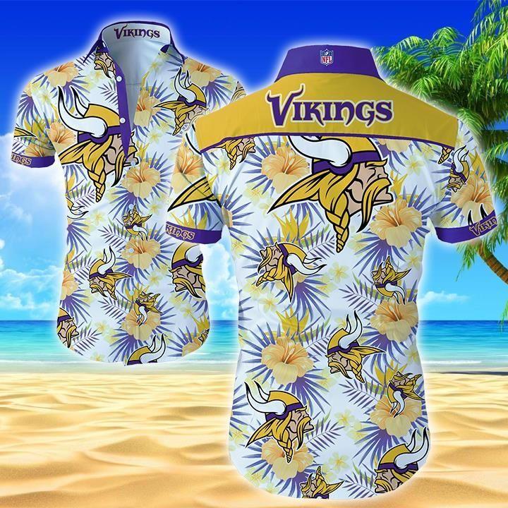 Minnesota Vikings Hawaiian Aloha Shirt For Fans-1