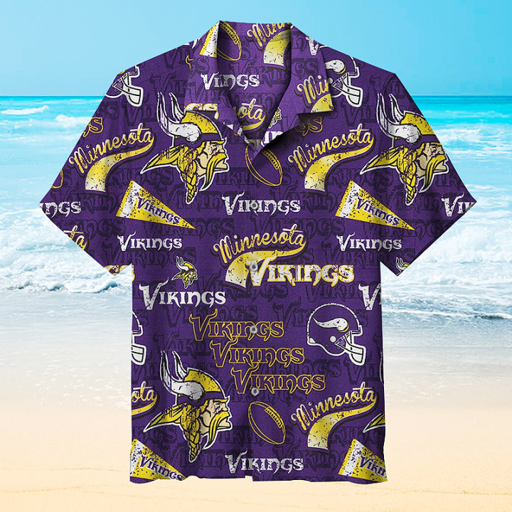 Minnesota Vikings Hawaiian Shirt For Big Fans For Fans-1