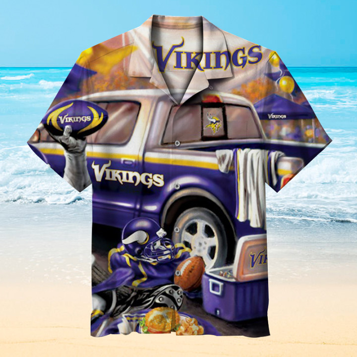 Minnesota Vikings Hawaiian Shirt For Cool Fans-1
