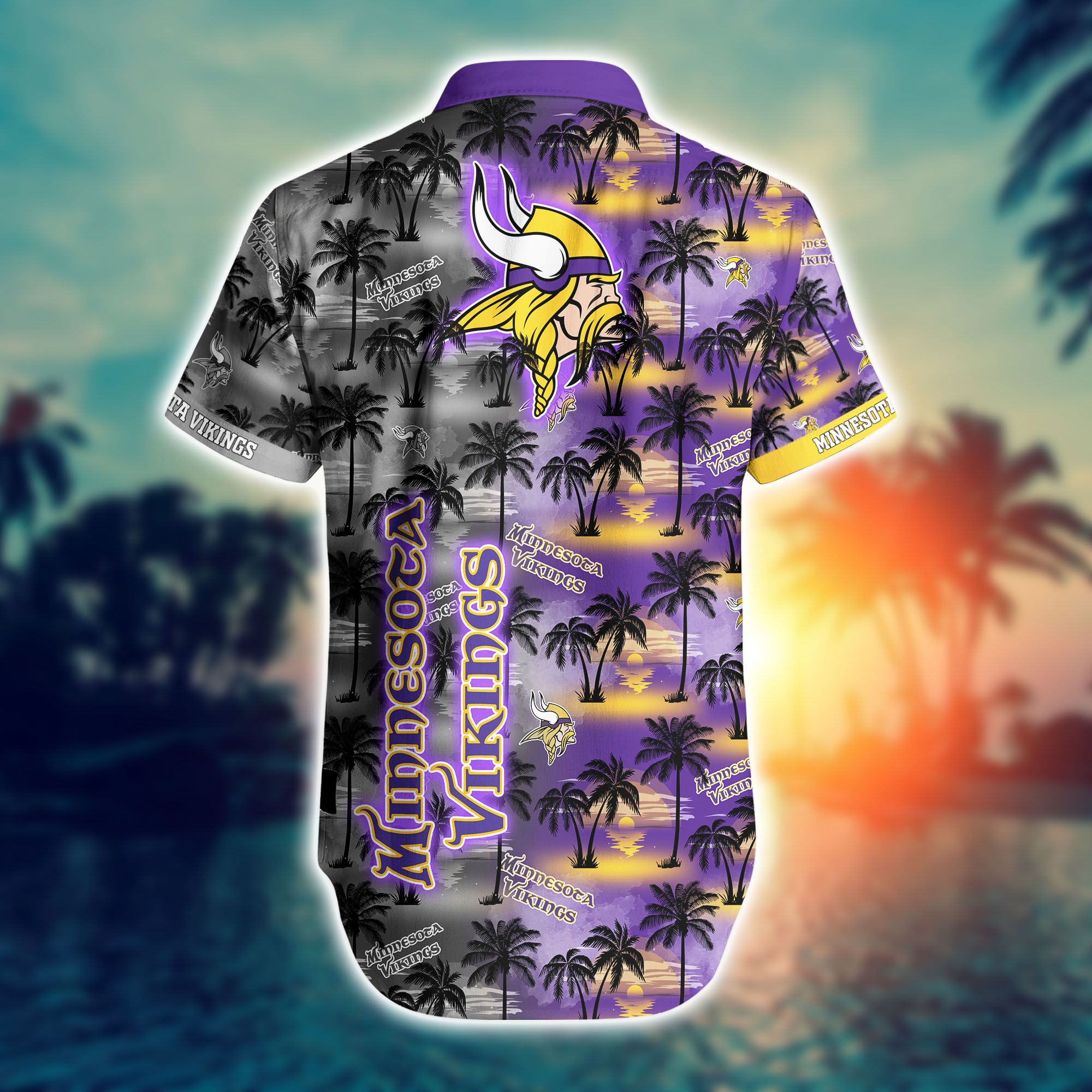 Minnesota Vikings Nfl Hawaiian Shirts And Shorts For Fans-1