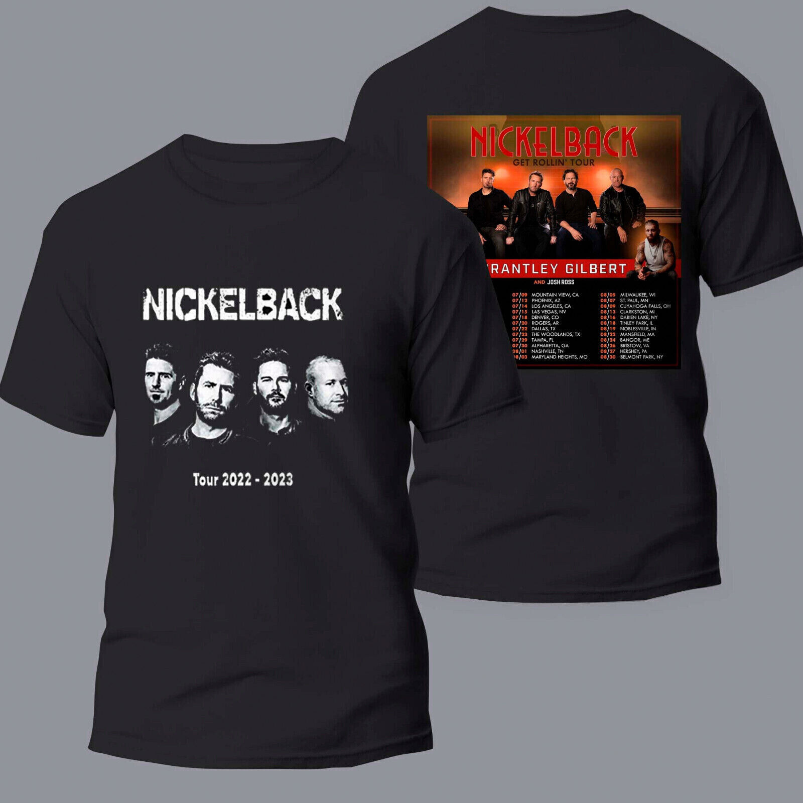 Nickelback Spring Summer 2023 Get Rollin _ North American Tour Shirt