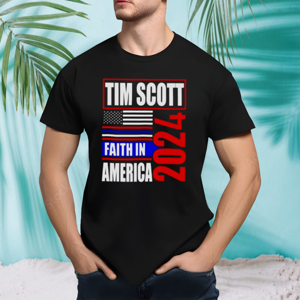 Tim Scott 2024 faith in American shirt