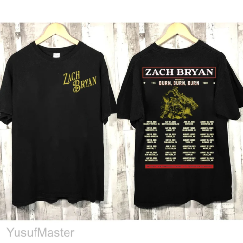 Zach Bryan Burn Burn Burn Tour 2023 Shirts