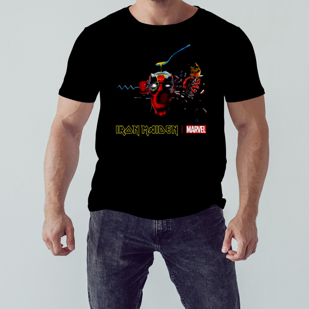 IRON MAIDEN X MARVEL CAN I PLAY WITH MADNESS DEADPOOL TEE