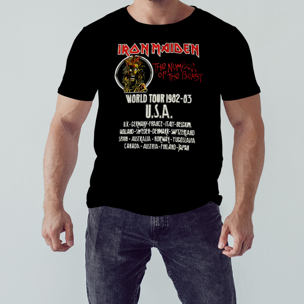 MAIDEN REMASTERED BEAST ON THE ROAD WORLD TOUR shirt
