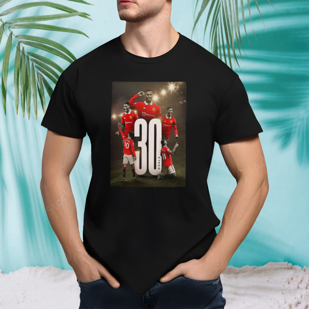 Marcus Rashford Manchester United Fantastic Achievement Finish The Season Of With More in the Champions League Final shirt