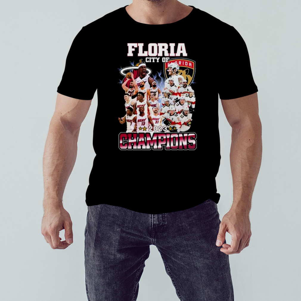 Miami Heat and Florida Panthers Florida City of 2023 Champions shirt