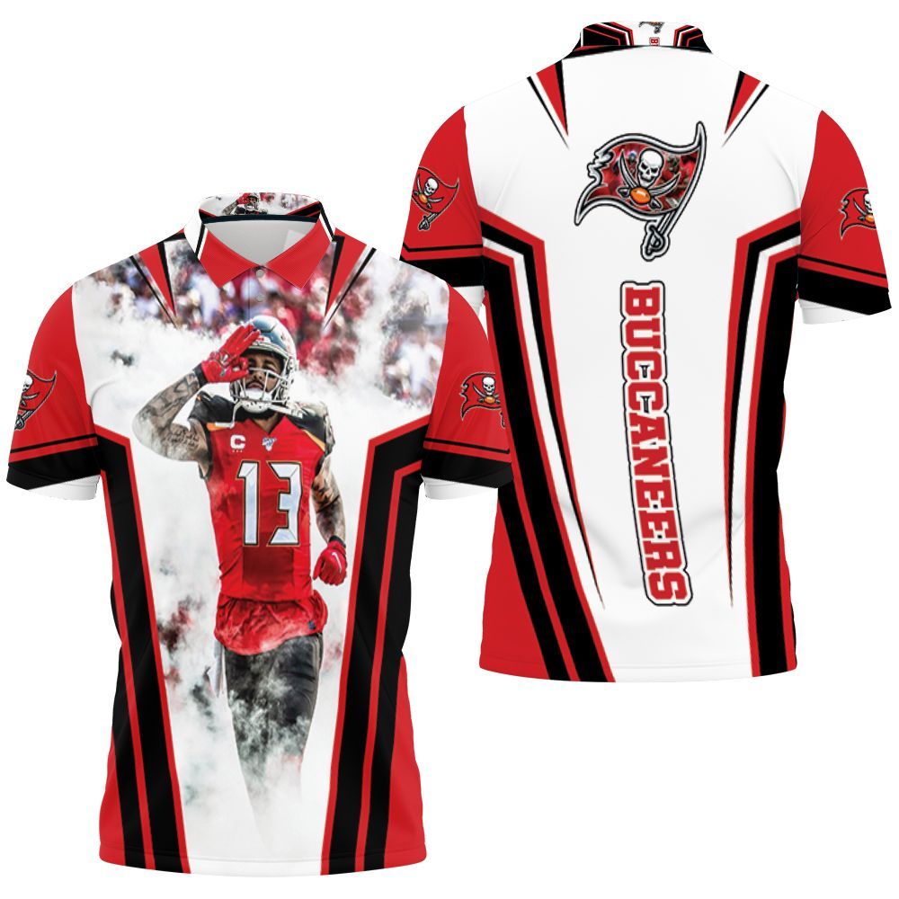 Art Tampa Bay Buccaneers Mike Evans 13 Super Bowl Champions 3D All Over Print Polo Shirt