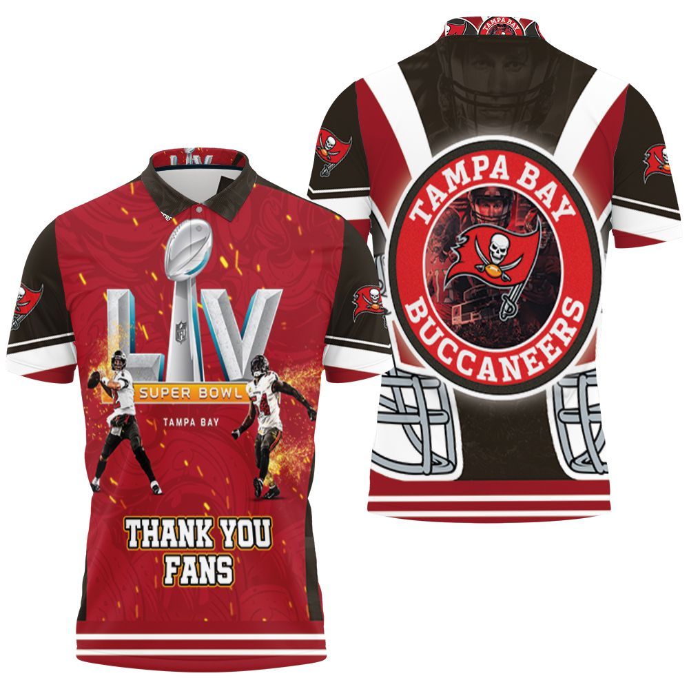 Art Tampa Bay Buccaneers Super Bowl Champions Thank You Fan 3D All Over Print Polo Shirt