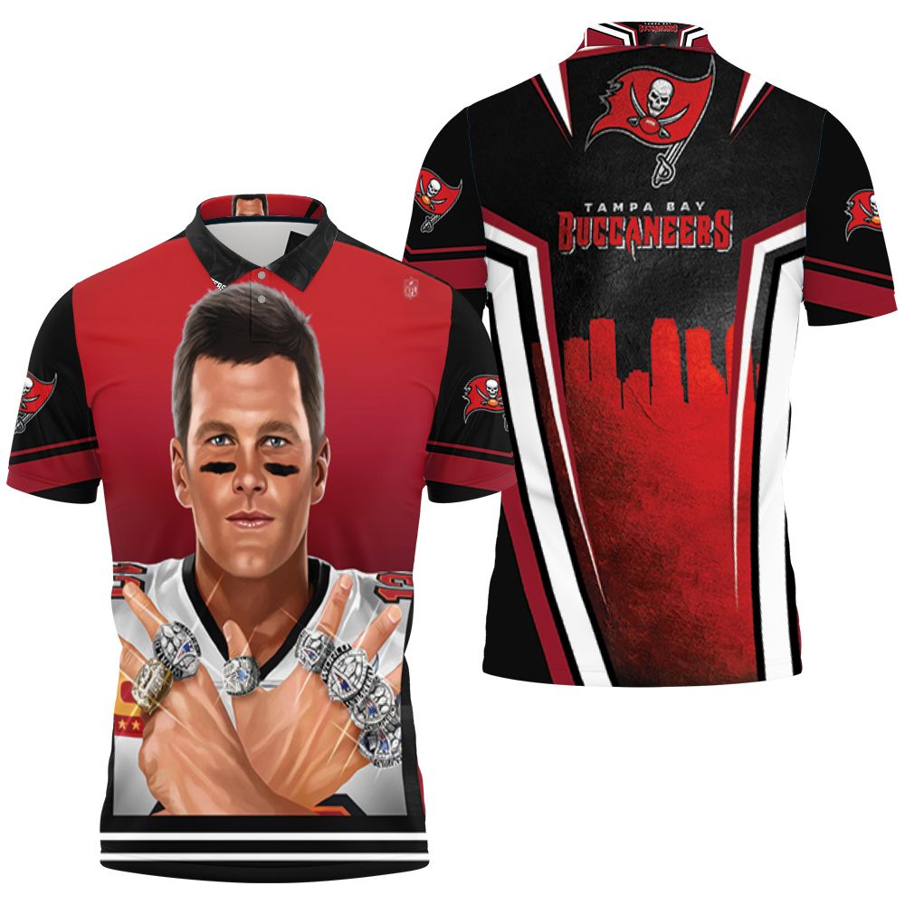 Art Tampa Bay Buccaneers Super Bowl Champions Tom Brady Ring Lord 3D All Over Print Polo Shirt