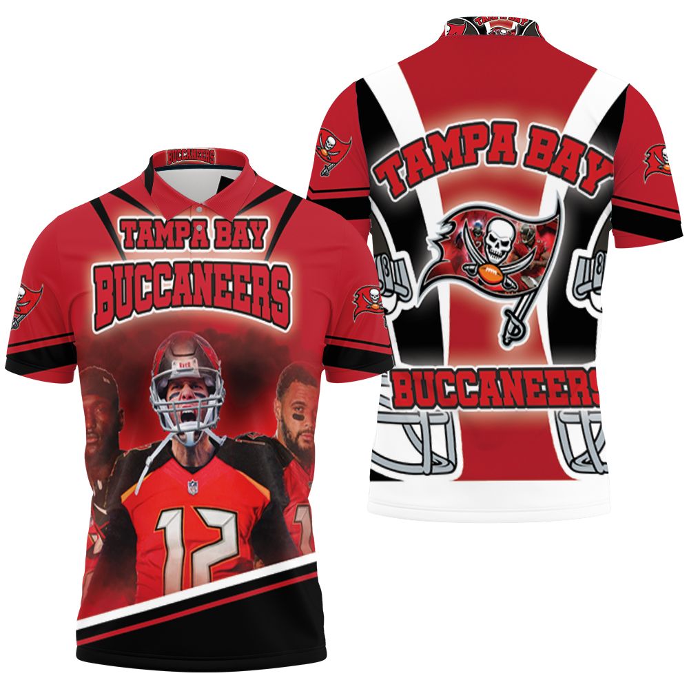 Art Tampa Bay Buccaneers Tom Brady Nfl Champions 3D All Over Print Polo Shirt