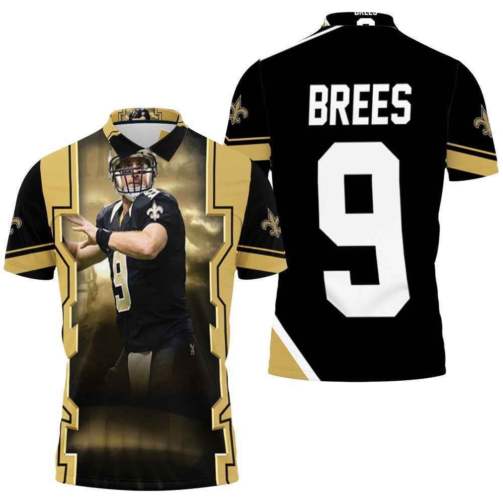 Drew Brees New Orleans Saints Cloud 3D All Over Print Polo Shirt