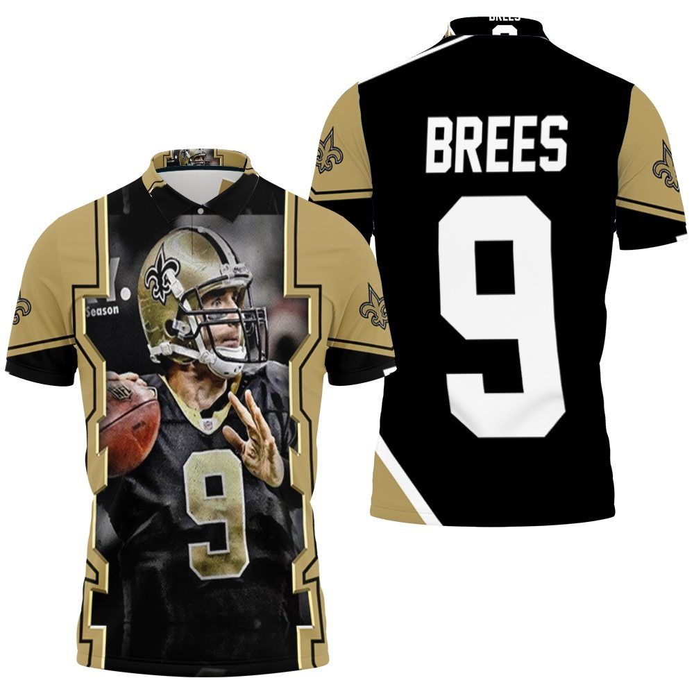 Drew Brees New Orleans Saints History 3D All Over Print Polo Shirt