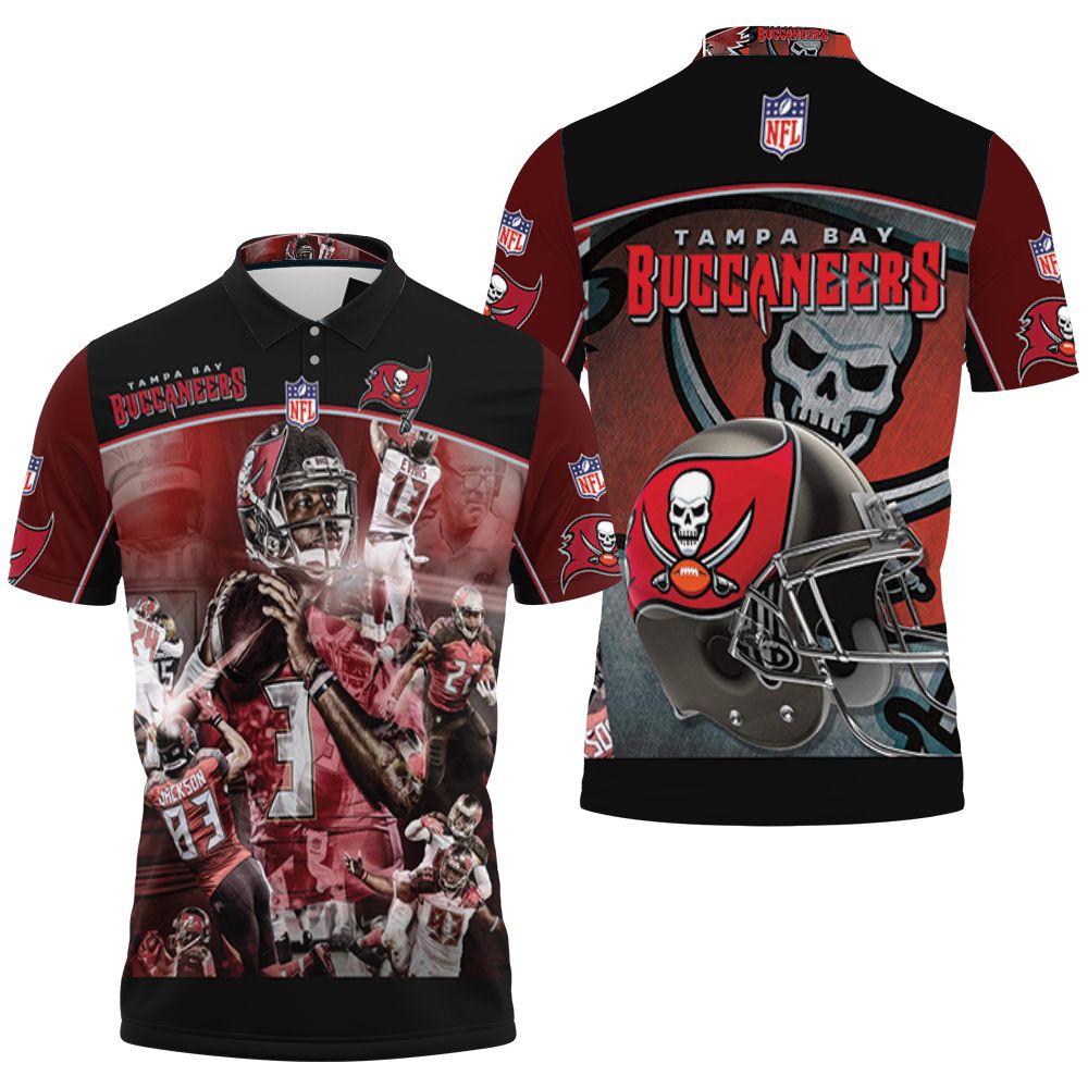 Tampa Bay Buccaneers Flag Nfc South Division Champions Super Bowl 3D All Over Print Polo Shirt