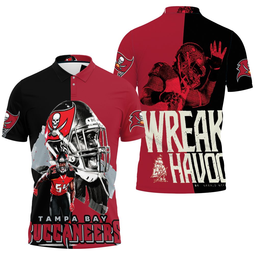 Tampa Bay Buccaneers Lavonte David 54 Wreak Havoc For Fan 3D All Over Print Polo Shirt